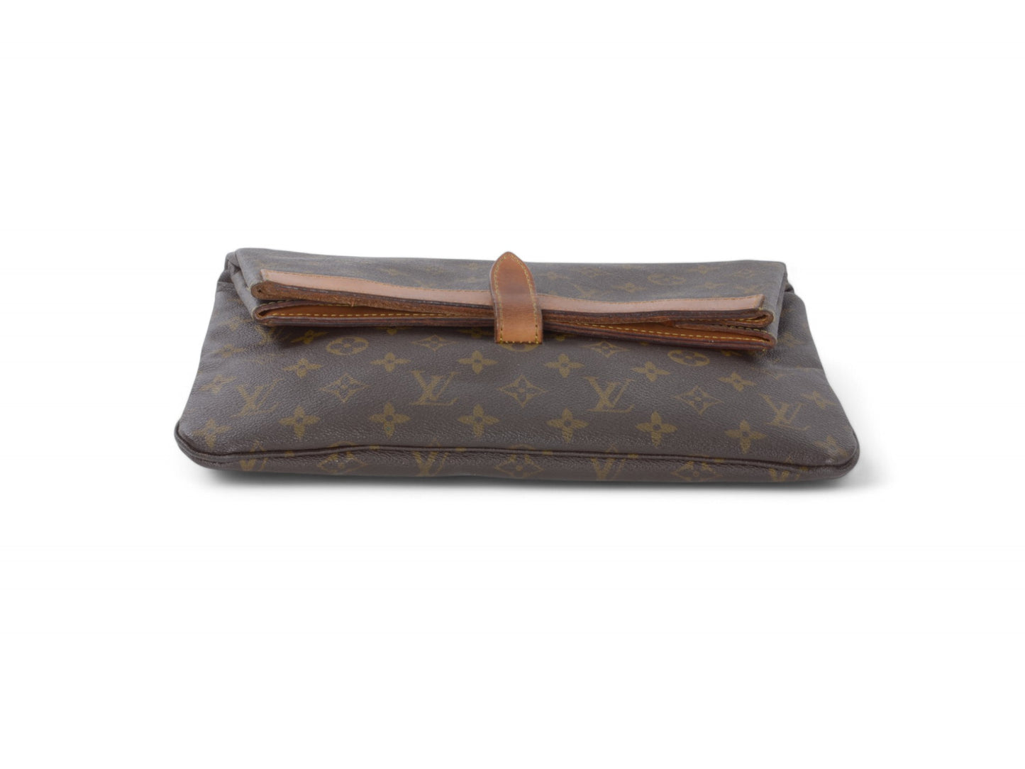 Louis Vuitton Pliant Pliante Pochette Bag Monogram Vintage Crossbody Bag Clutch Canvas Brown