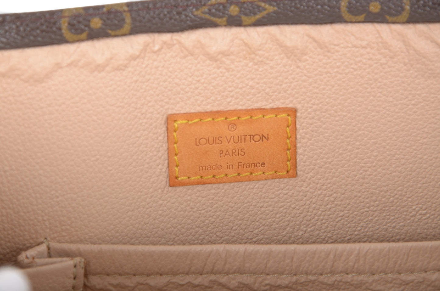 Louis Vuitton Sac Plat Handbag Monogram Canvas Bag Vintage Designer Classic