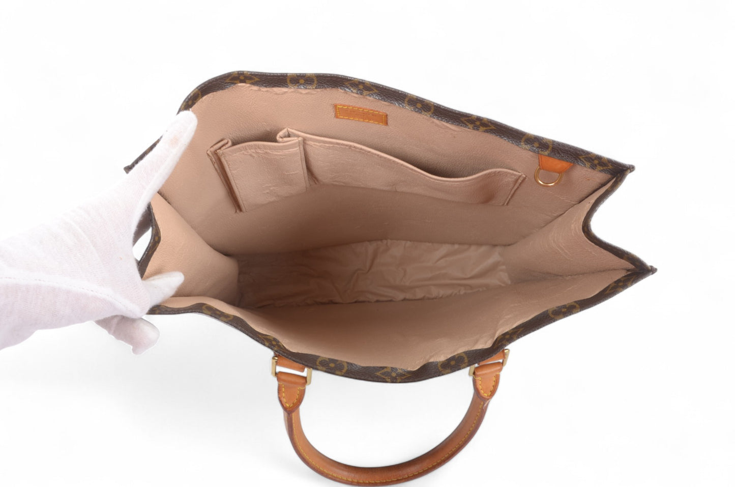 Louis Vuitton Sac Plat Handbag Monogram Canvas Bag Vintage Designer Classic