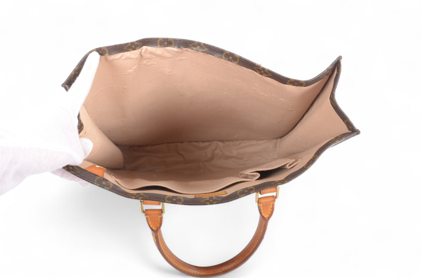 Louis Vuitton Sac Plat Handbag Monogram Canvas Bag Vintage Designer Classic