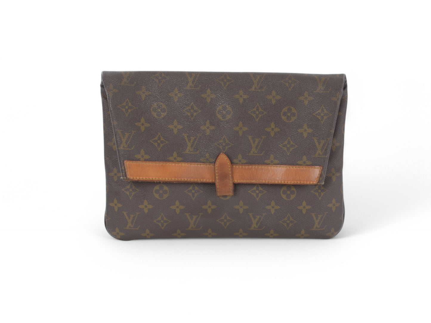Louis Vuitton Pliant Pliante Pochette Bag Monogram Vintage Crossbody Bag Clutch Canvas Brown