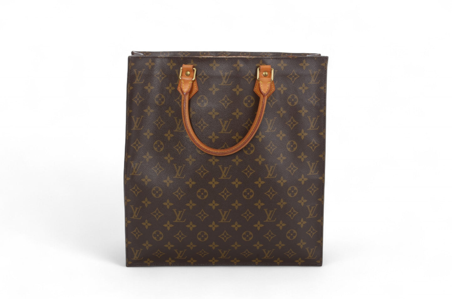 Louis Vuitton Sac Plat Handbag Monogram Canvas Bag Vintage Designer Classic