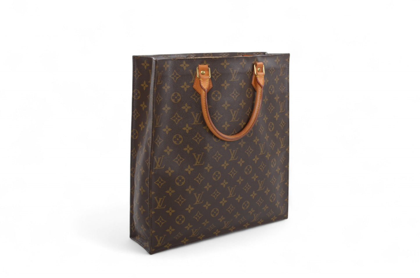 Louis Vuitton Sac Plat Handbag Monogram Canvas Bag Vintage Designer Classic