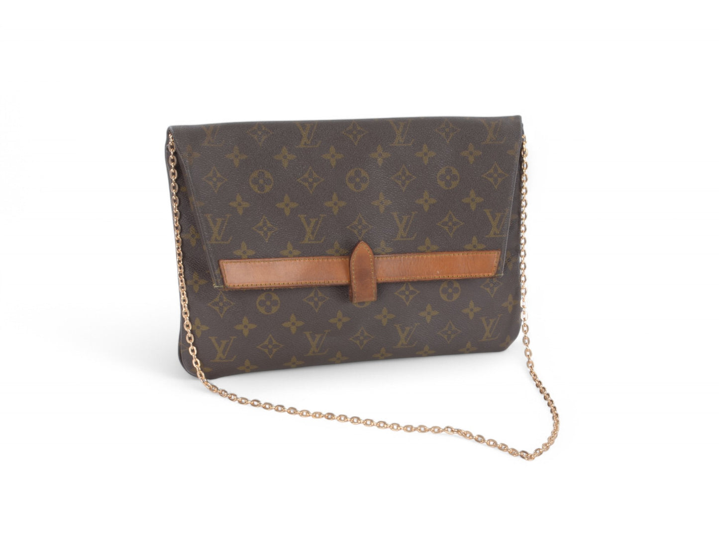 Louis Vuitton Pliant Pliante Pochette Bag Monogram Vintage Crossbody Bag Clutch Canvas Brown
