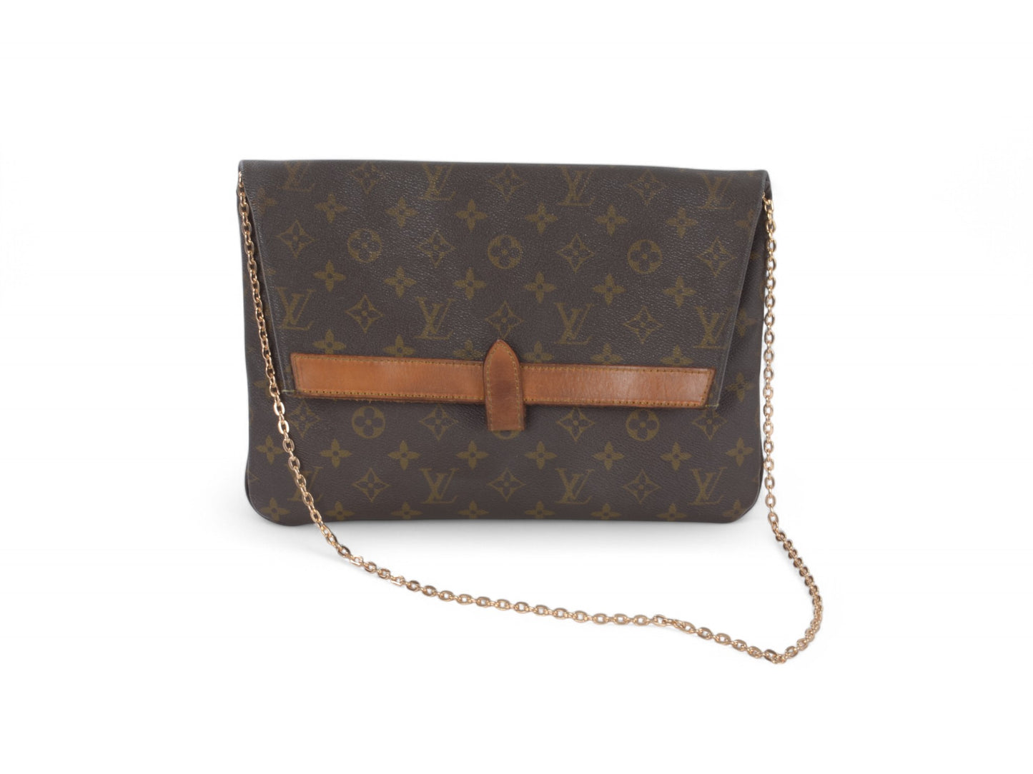 Louis Vuitton Pliant Pliante Pochette Bag Monogram Vintage Crossbody Bag Clutch Canvas Brown