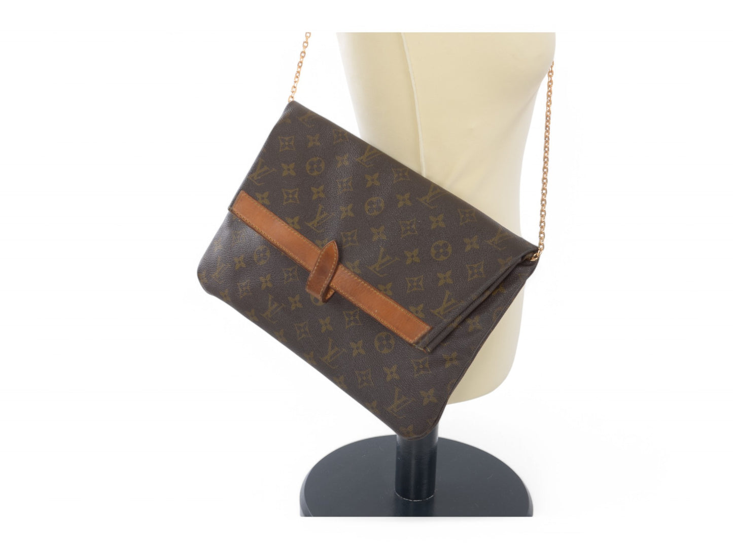 Louis Vuitton Pliant Pliante Pochette Bag Monogram Vintage Crossbody Bag Clutch Canvas Brown