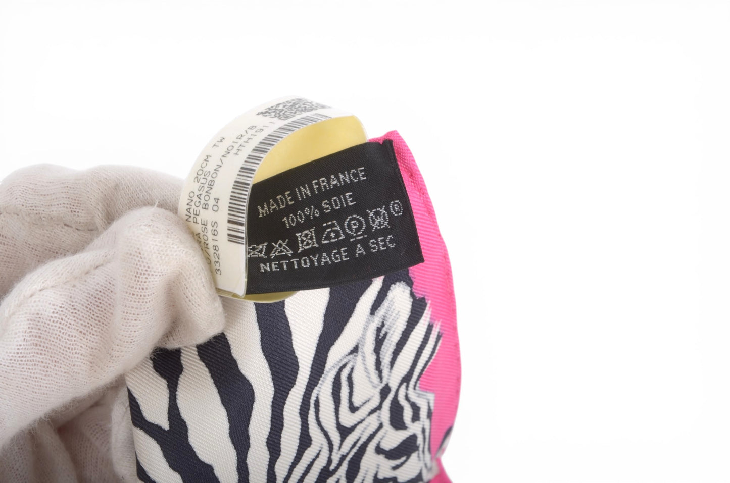 Hermès Fuchsia Zebra Pegasus Small Scarf 100% Silk Multicolor Pink Designer Classic