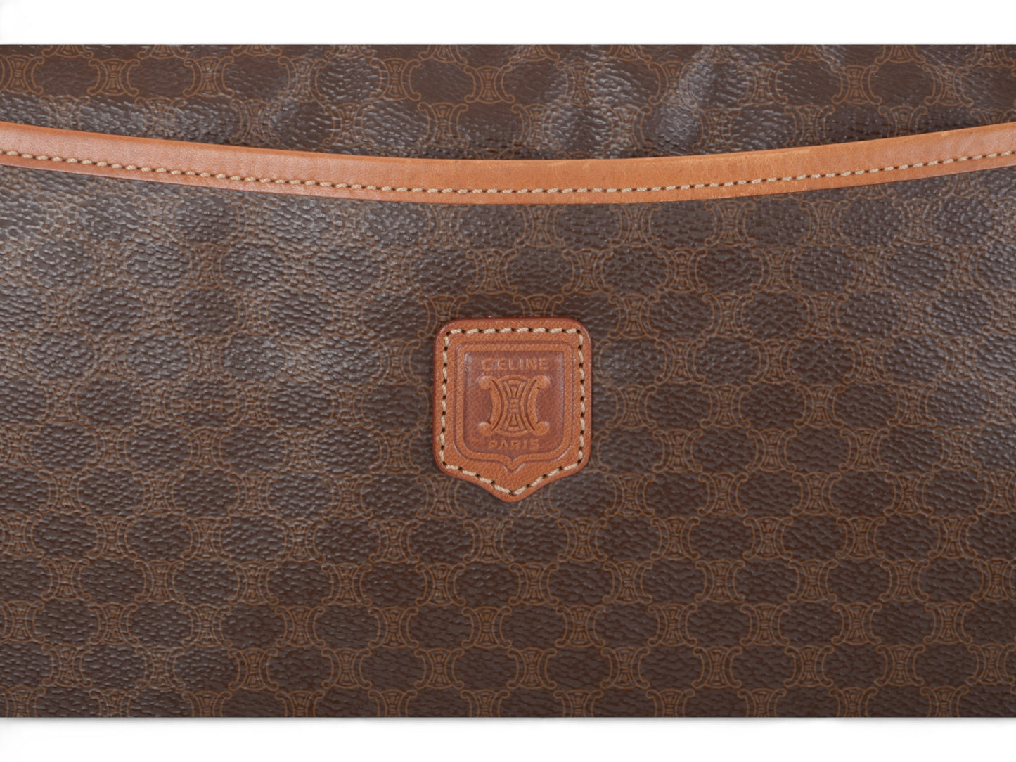 Celine Vintage Triomphe Business Laptop Document Bag Briefcase Clutch Macadam Monogram