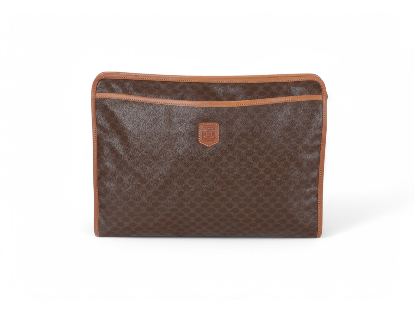 Celine Vintage Triomphe Business Laptop Document Bag Briefcase Clutch Macadam Monogram