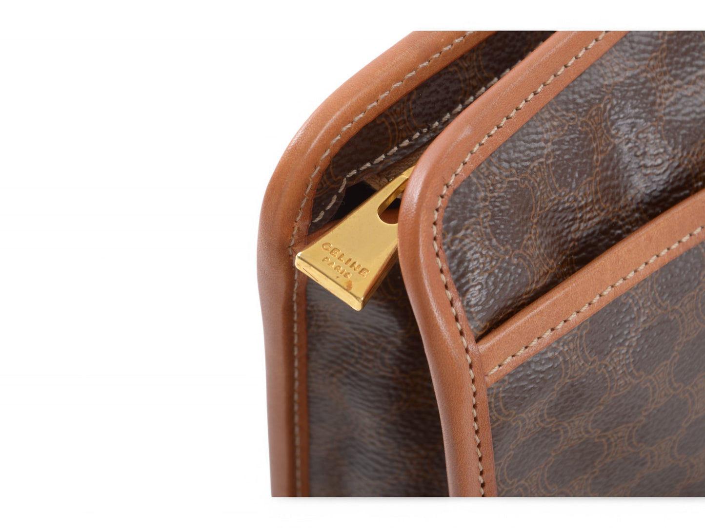 Celine Vintage Triomphe Business Laptop Document Bag Briefcase Clutch Macadam Monogram