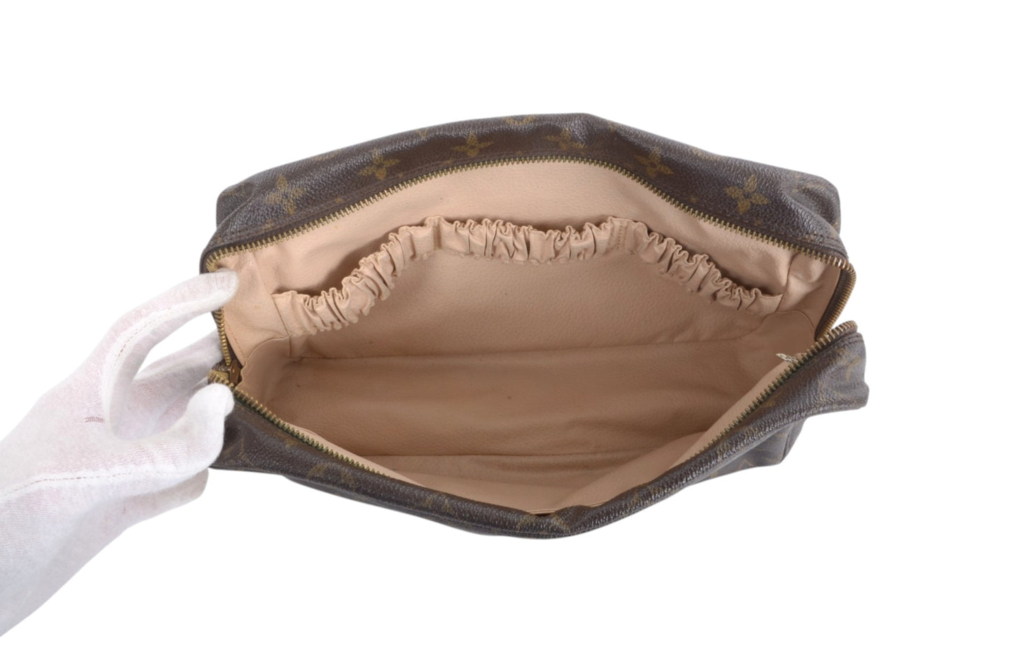 Louis Vuitton Trousse 28 Pouch Clutch Makeup Toilet Bag Monogram Vintage Designer Classic