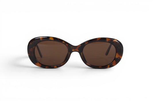 Christian Dior Sunglasses Oval frame Tortoiseshell Eyewear Glasses Logo Women's Brown Designer Classic