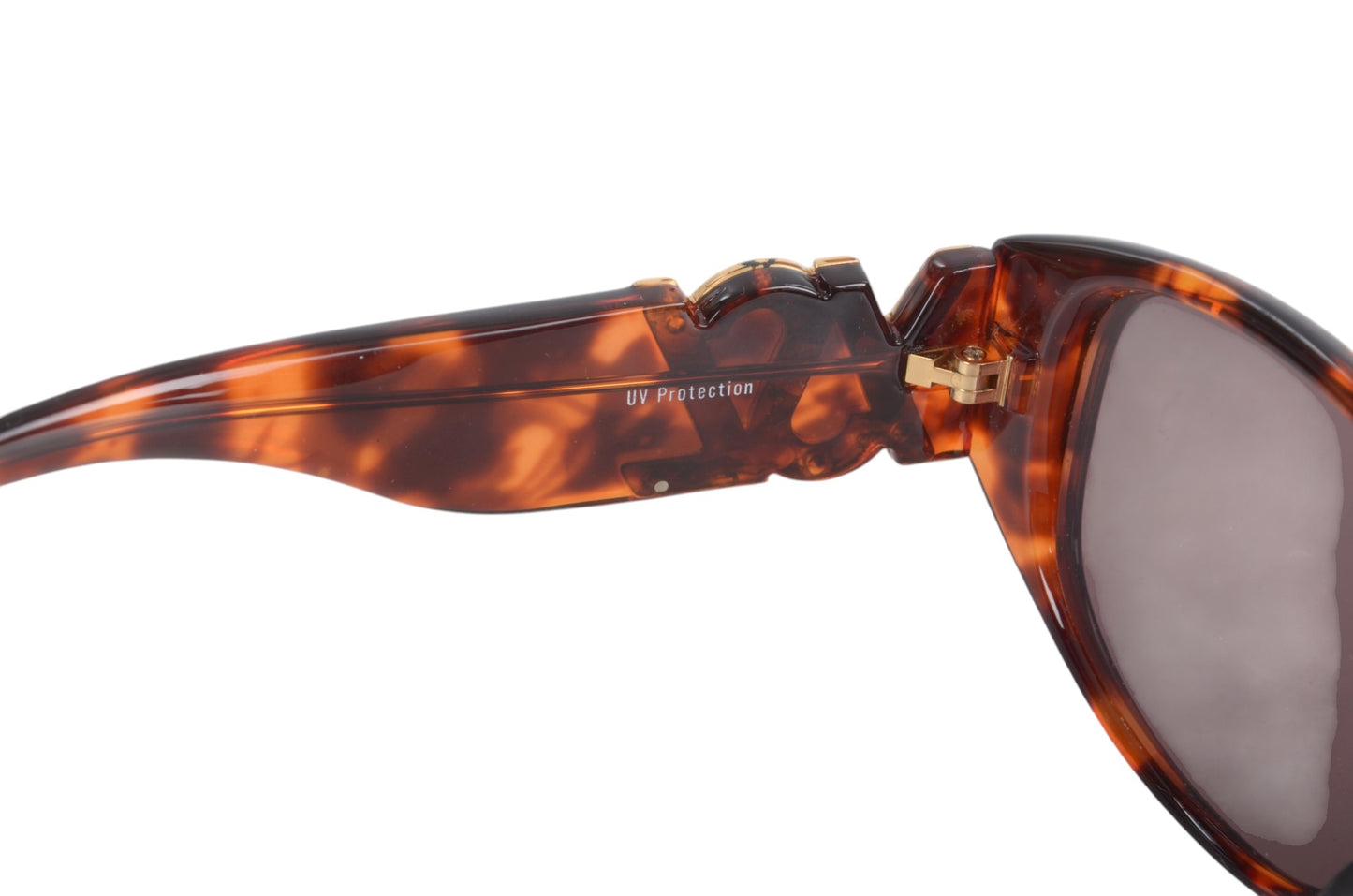 Saint Laurent YSL Sunglasses Tortoiseshell Eyewear Glasses Logo Women's Brown Designer Classic