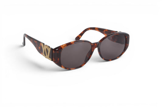 Saint Laurent YSL Sunglasses Tortoiseshell Eyewear Glasses Logo Women's Brown Designer Classic