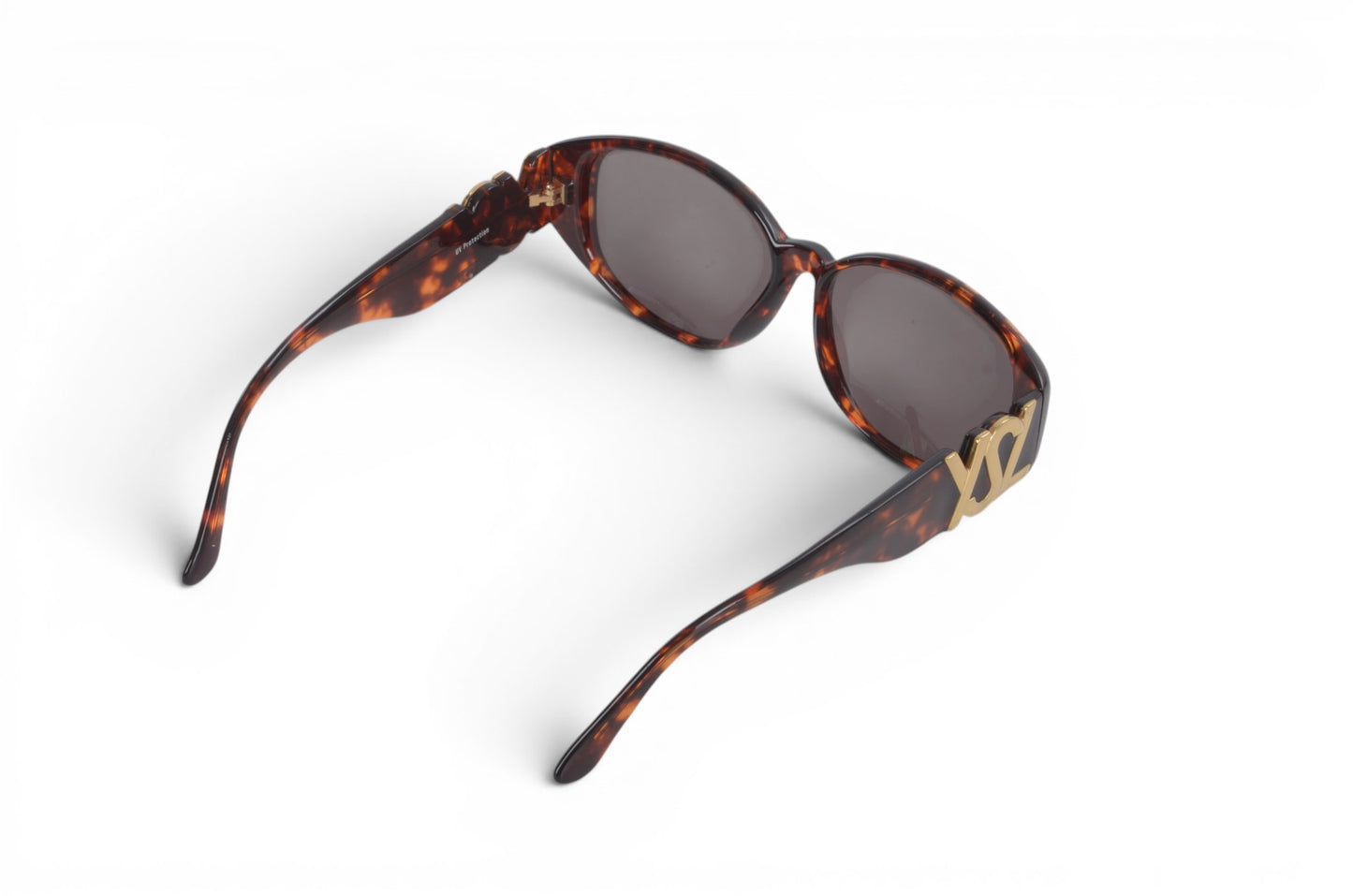Saint Laurent YSL Sunglasses Tortoiseshell Eyewear Glasses Logo Women's Brown Designer Classic