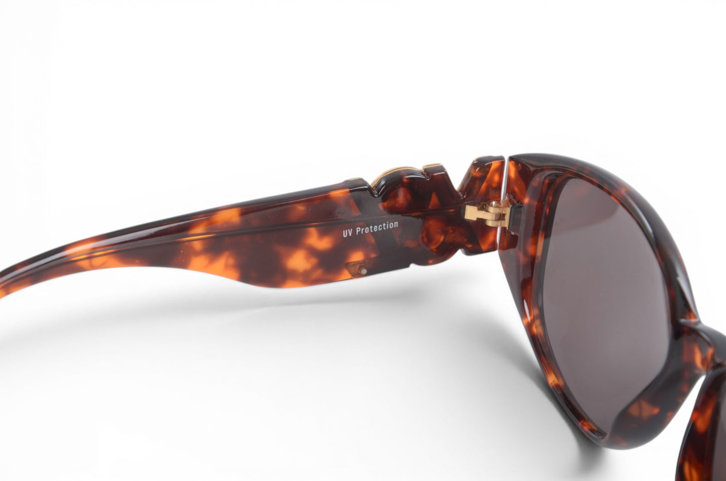 Saint Laurent YSL Sunglasses Tortoiseshell Eyewear Glasses Logo Women's Brown Designer Classic