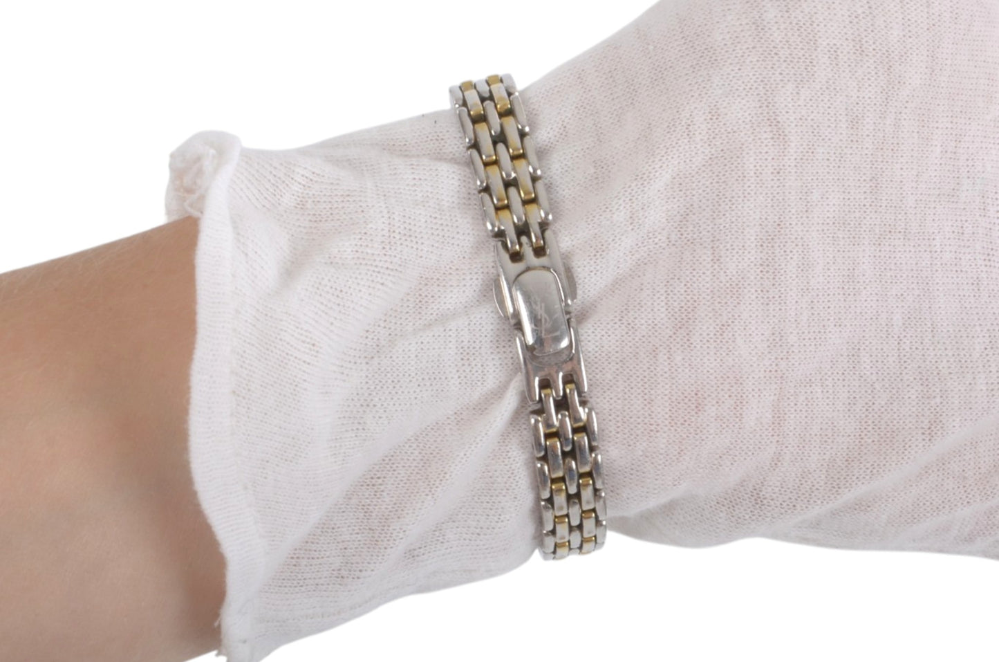 Yves Saint Laurent Quartz Stainless Steel YSL Ladies Wrist Watch Vintage Oval Roman Designer Classic