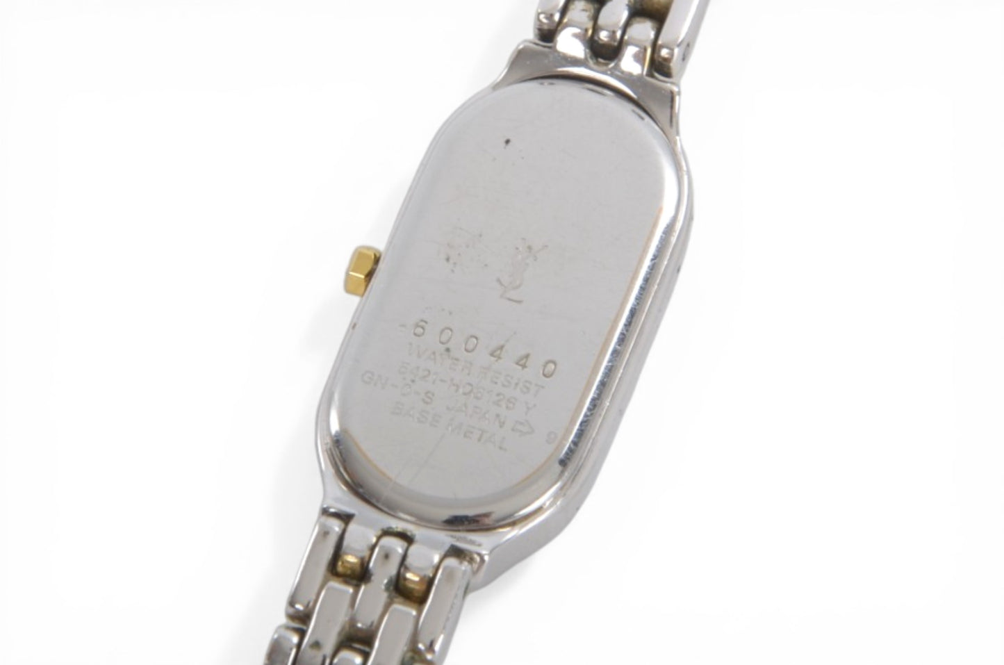 Yves Saint Laurent Quartz Stainless Steel YSL Ladies Wrist Watch Vintage Oval Roman Designer Classic