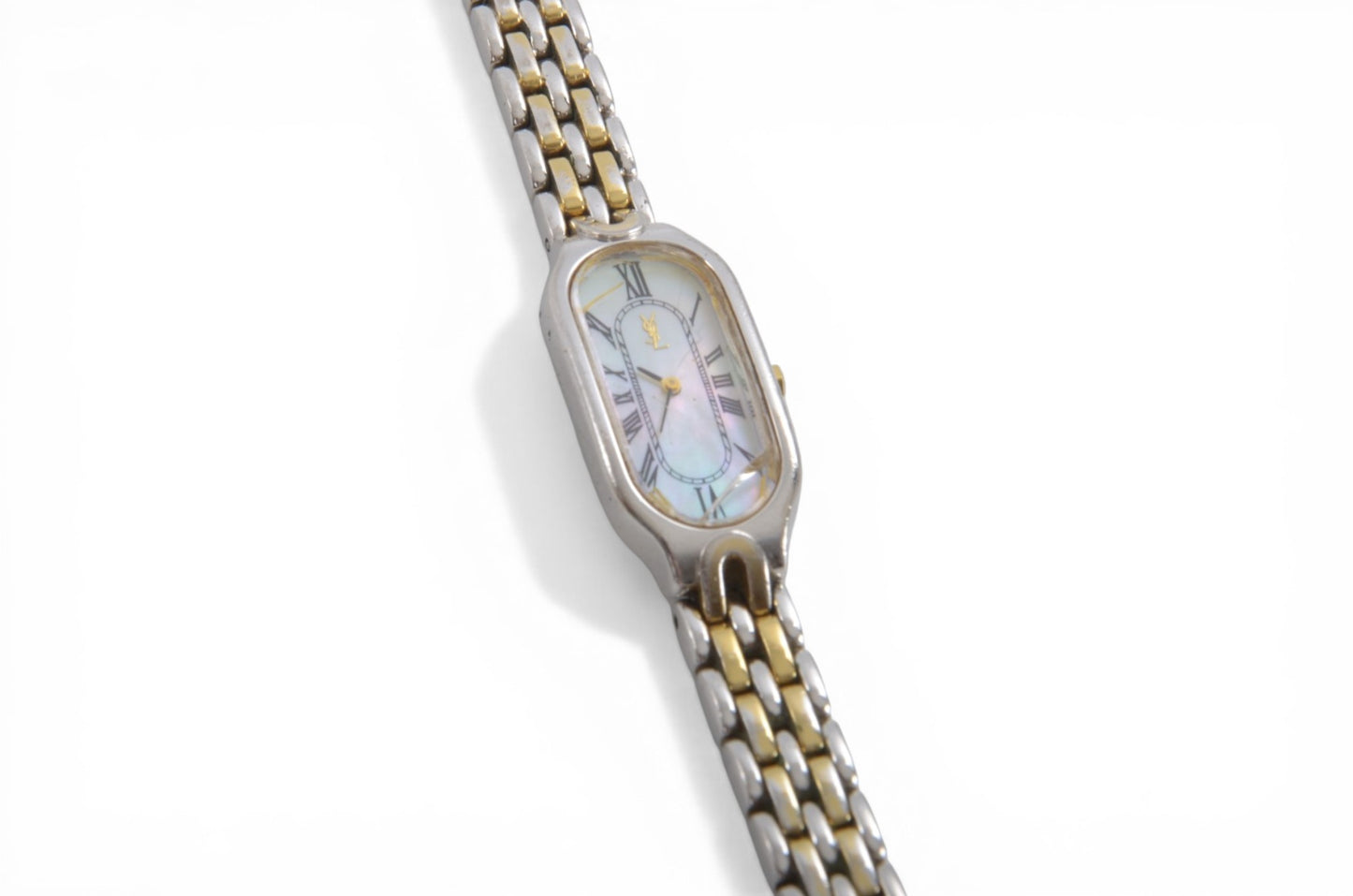 Yves Saint Laurent Quartz Stainless Steel YSL Ladies Wrist Watch Vintage Oval Roman Designer Classic