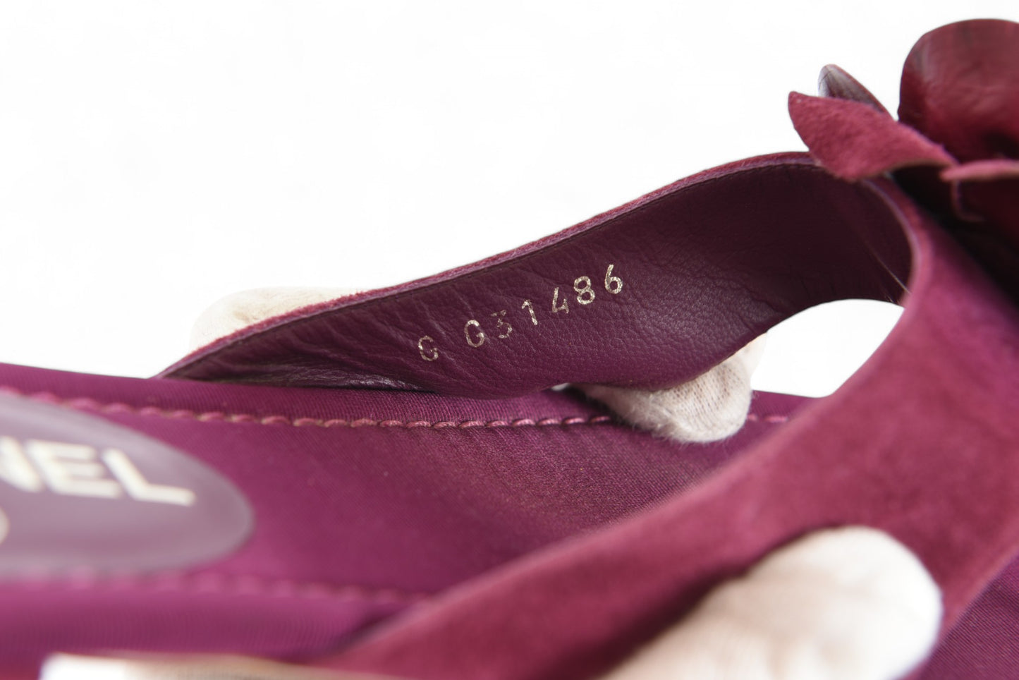 Chanel Camellia Sandals Shoes Suede Flower Vintage Size 39 1/2