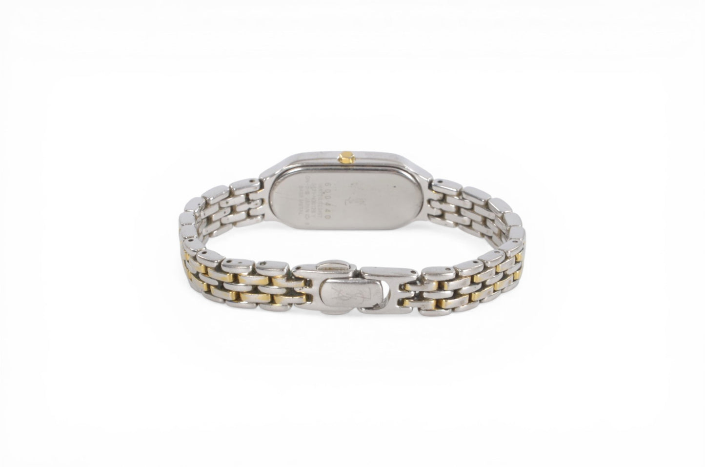 Yves Saint Laurent Quartz Stainless Steel YSL Ladies Wrist Watch Vintage Oval Roman Designer Classic