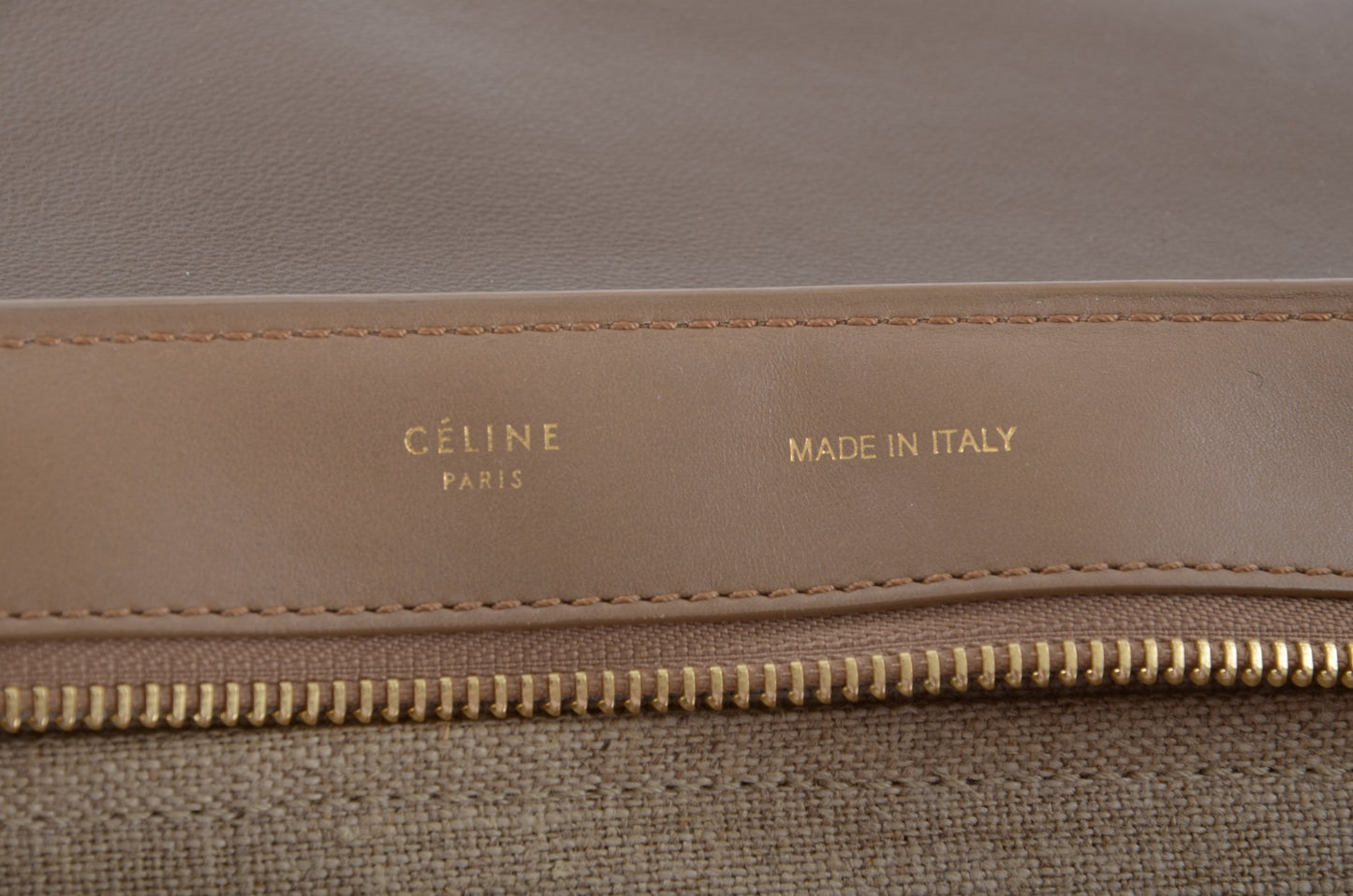 Celine Trapeze Medium Leather 2WAY Shoulder Bag Shoulder Tote Handbag Beige Brown Designer Classic