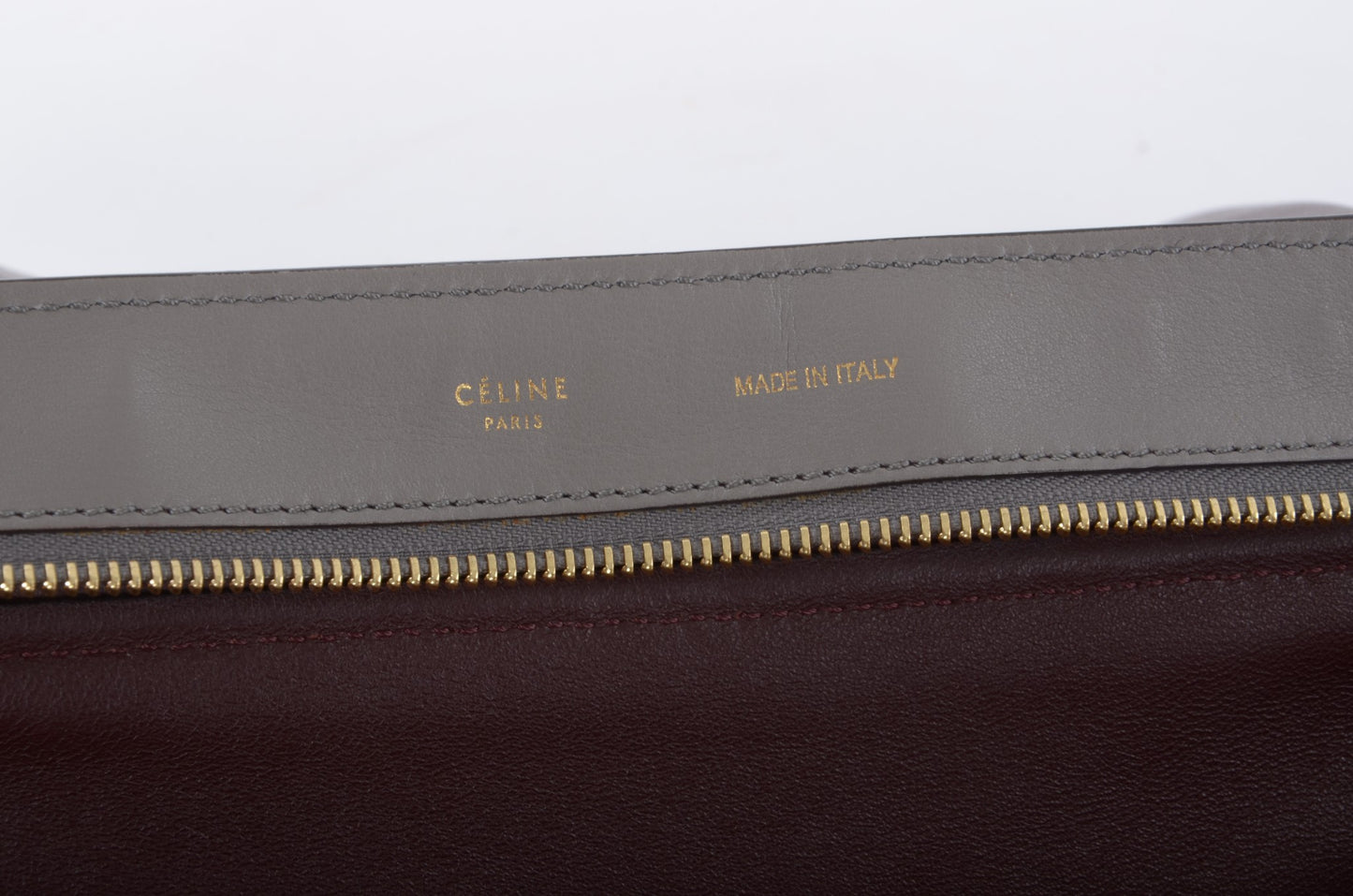 Celine Trapeze Crocodile-Embossed Medium Leather 2WAY Shoulder Bag Tote Handbag Greige Designer Classic