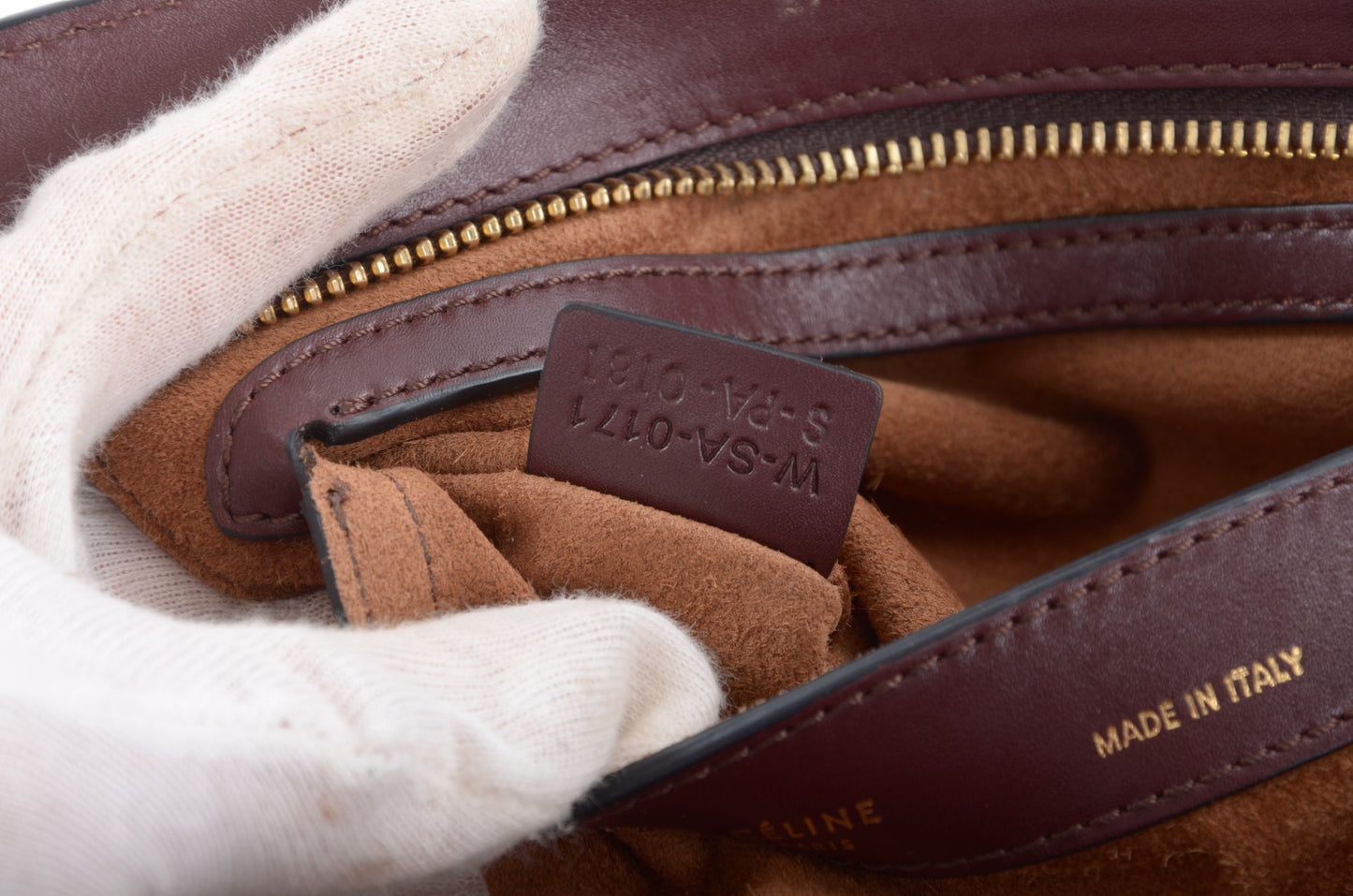 Celine Trapeze Medium Leather 2WAY Shoulder Bag Shoulder Tote Handbag Burgundy Designer Classic