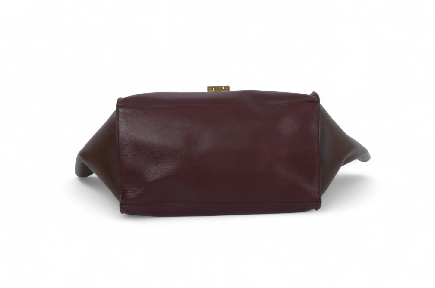 Celine Trapeze Medium Leather 2WAY Shoulder Bag Shoulder Tote Handbag Burgundy Designer Classic