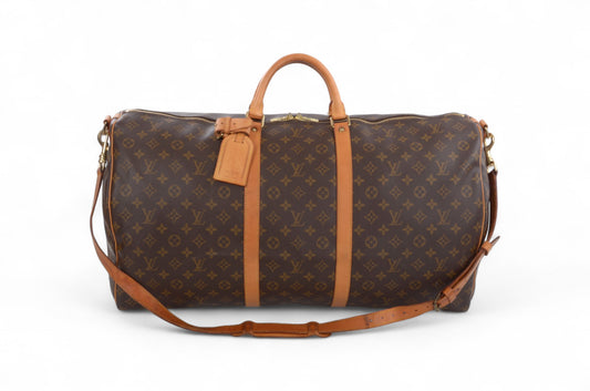 Louis Vuitton Keepall Bandoulière 60 Monogram Vintage Boston Bag Weekendbag Travel Canvas Designer Classic