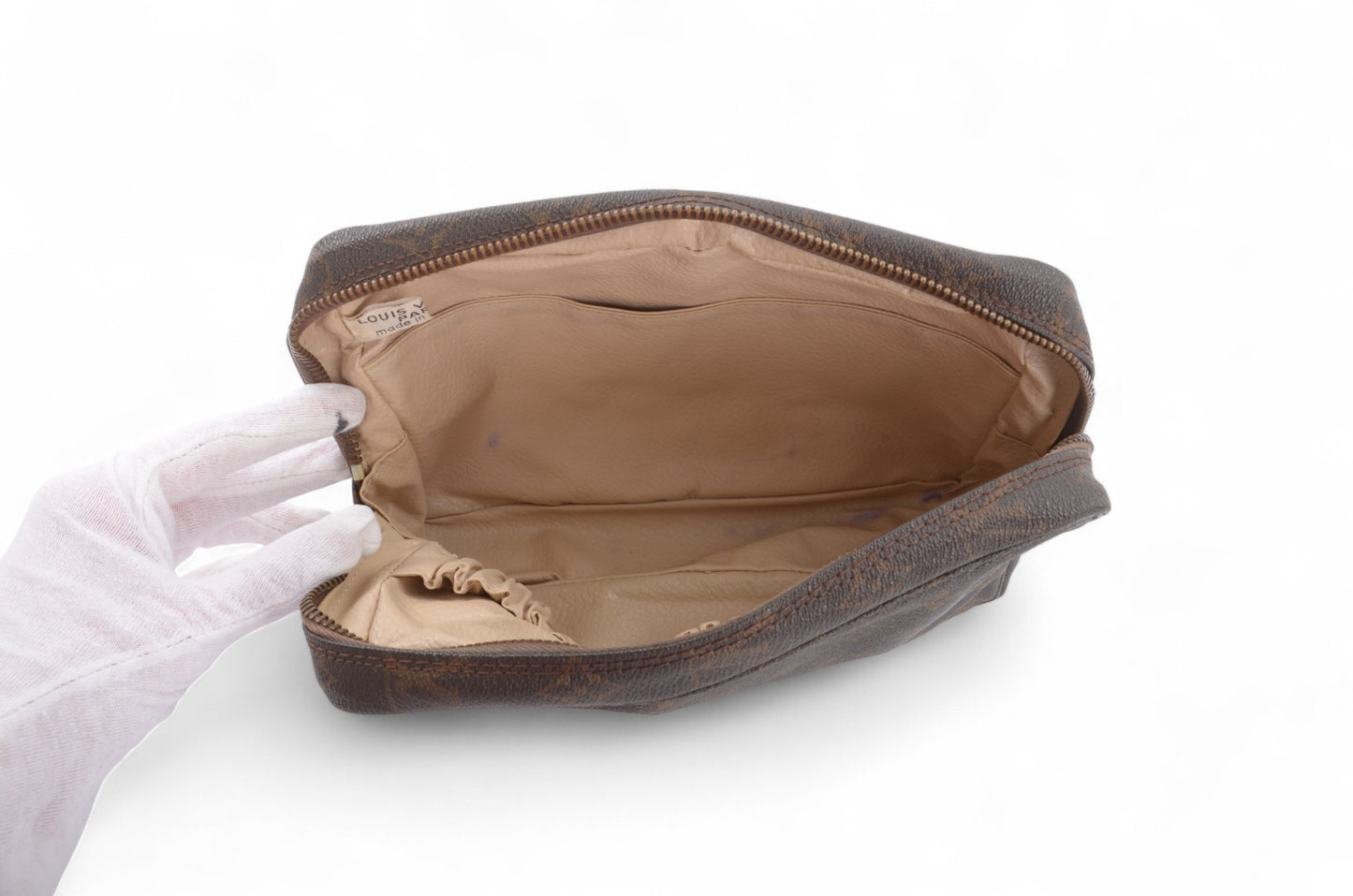 Louis Vuitton Trousse 23 Pouch Clutch Makeup Toilet Bag Monogram Vintage Designer Classic