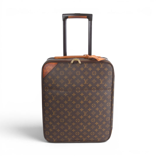 Louis Vuitton Monogram Canvas Pegase 45 Suitcase Travel Trolley Cabin Bag Weekend Designer Classic