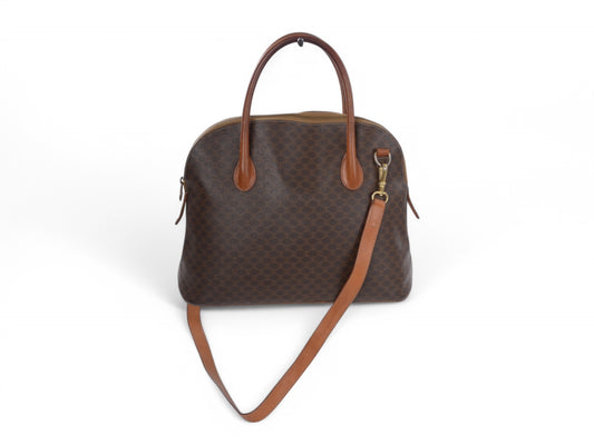 Celine Vintage Triomphe Shoulder Bag Handbag Crossbody Macadam Monogram