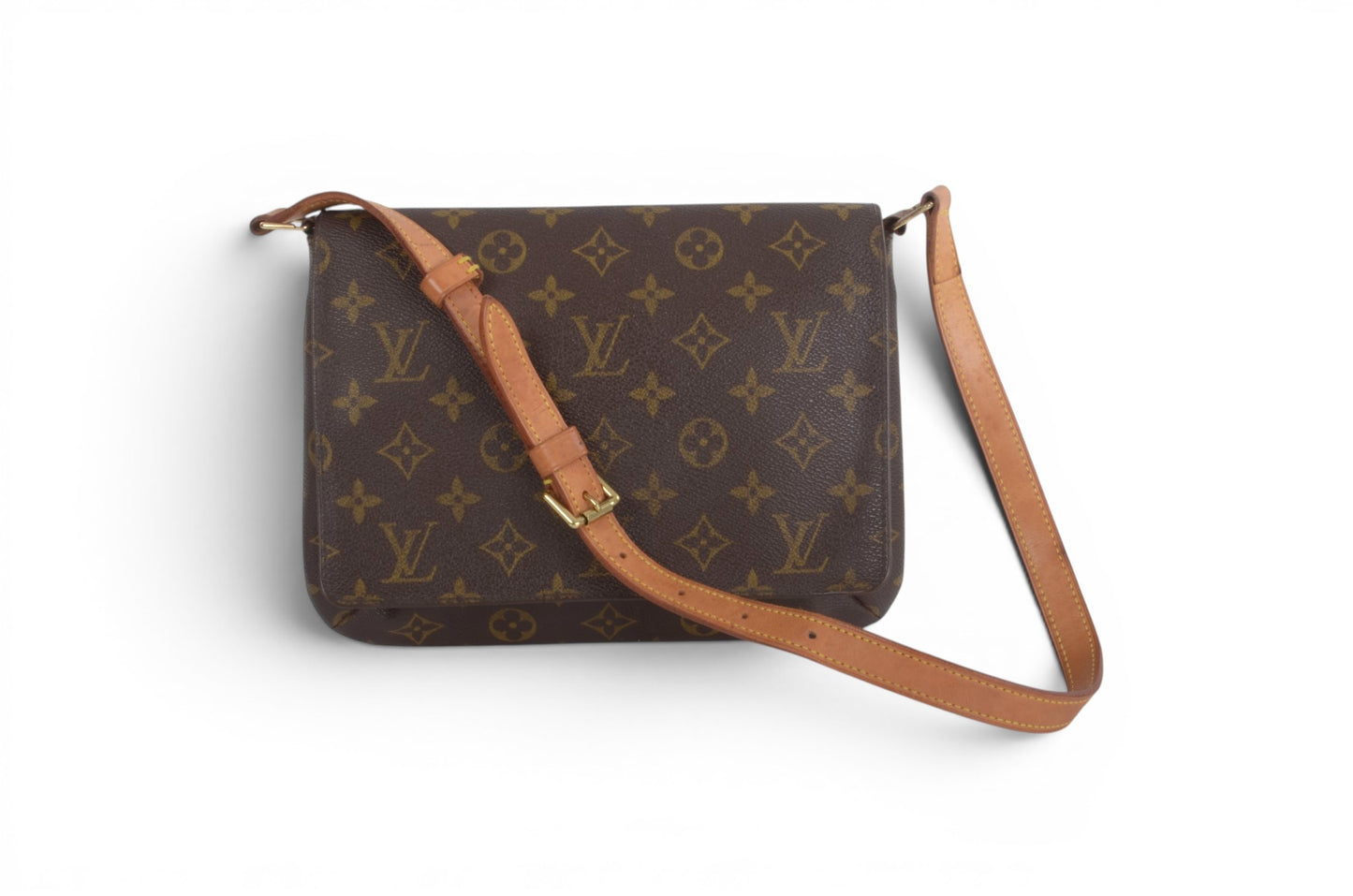 Louis Vuitton Musette Tango Shoulder Bag Handbag Vintage Monogram Canvas Leather Designer Classic