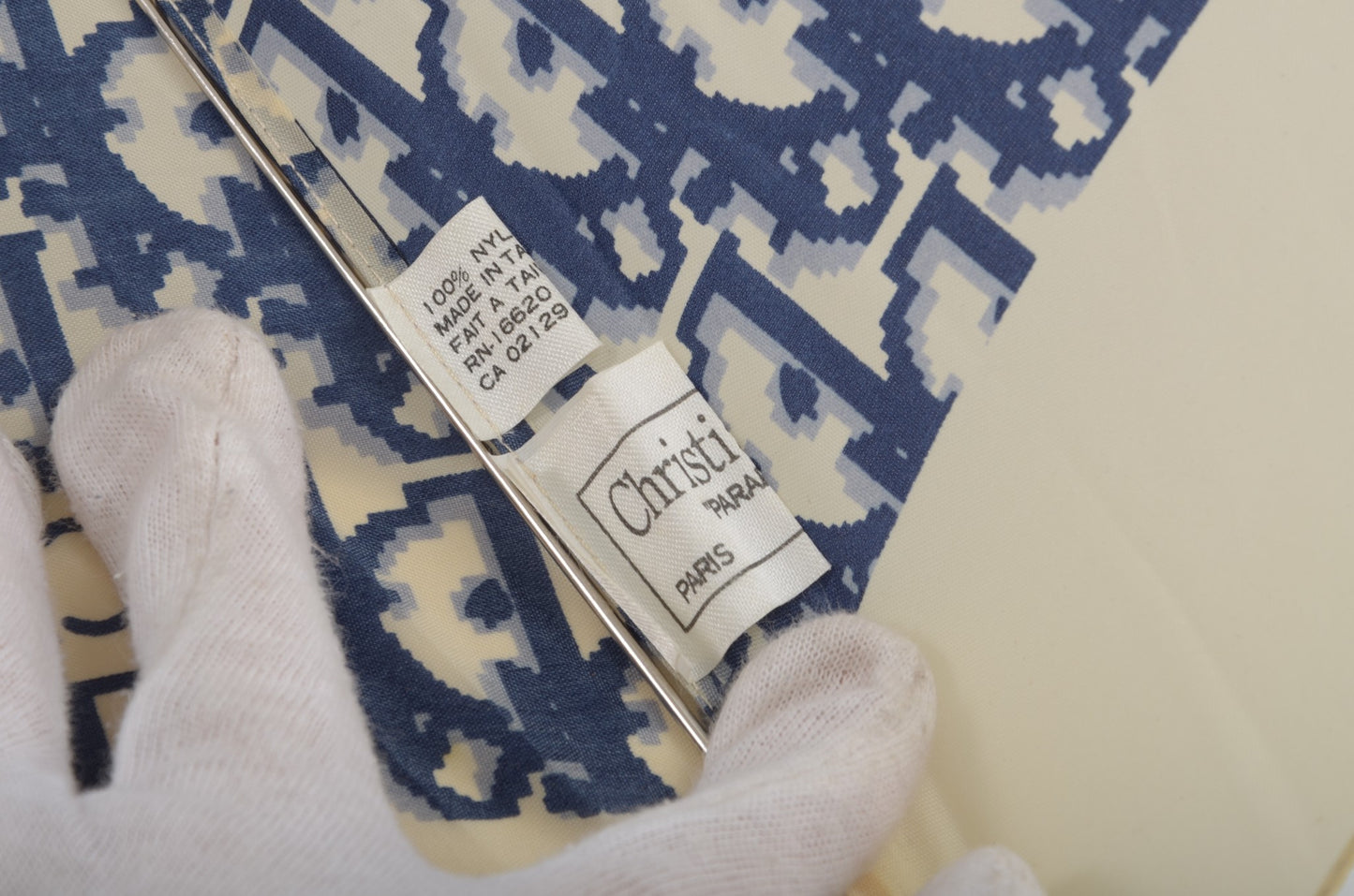 Christian Dior Trotter Folding Umbrella Rare Paraplui Vintage Oblique Monogram Pattern Blue Accessory Paraply