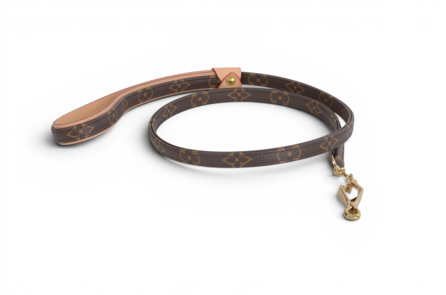 Louis Vuitton Baxter Pet Cat Dog Leash Lead MM Monogram Canvas Leather