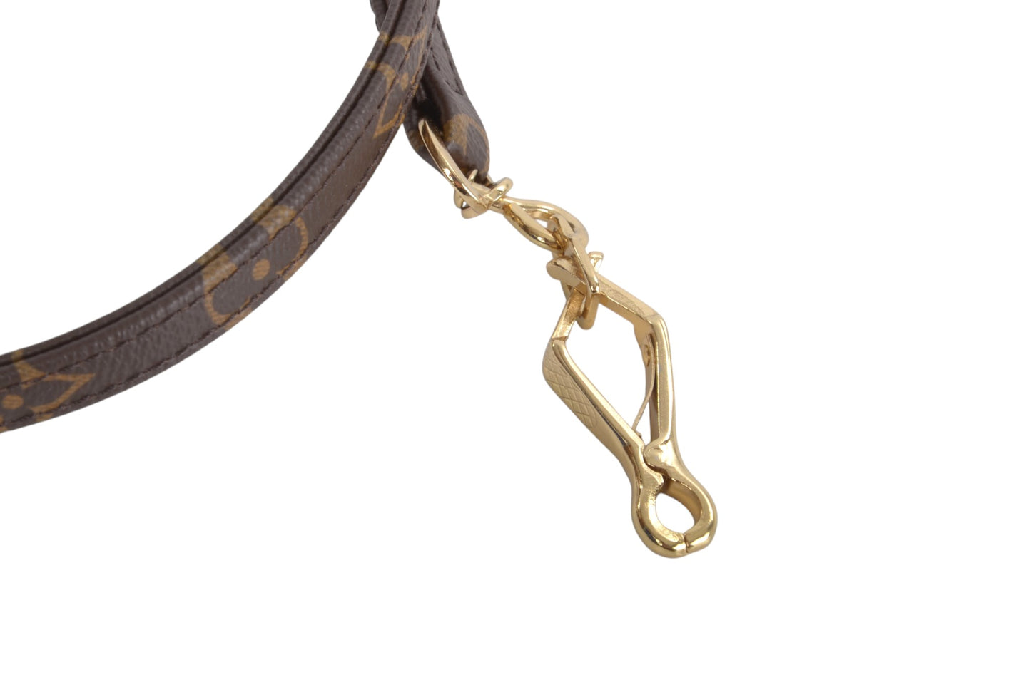 Louis Vuitton Baxter Pet Cat Dog Leash Lead MM Monogram Canvas Leather