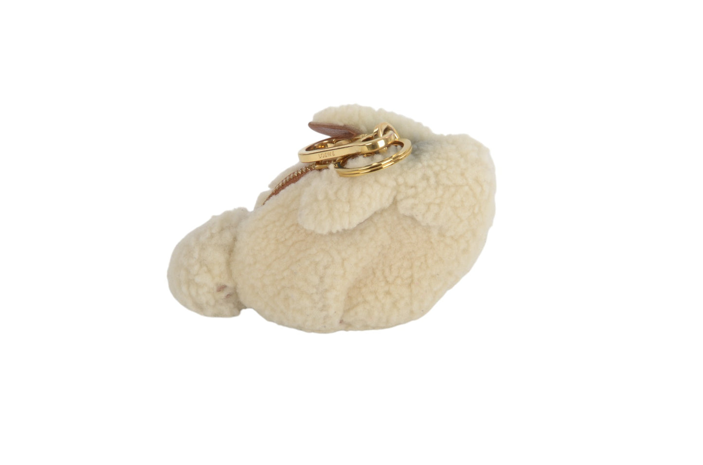 Loewe Boa Leather Bunny Rabbit Keychain Bag Charm Mini Pouch Ivory Key Chain Holder Keyring Accessory Designer Classic