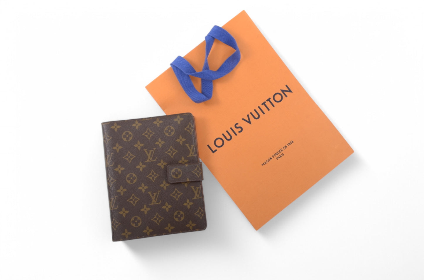 Louis Vuitton Monogram Agenda GM Day Planner Cover Case Calendar Vintage Book