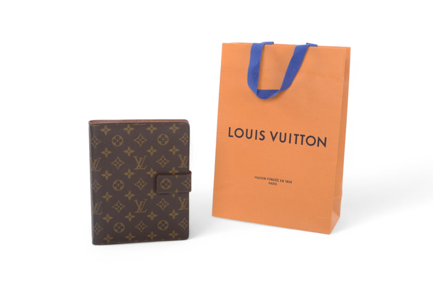 Louis Vuitton Monogram Agenda GM Day Planner Cover Case Calendar Vintage Book