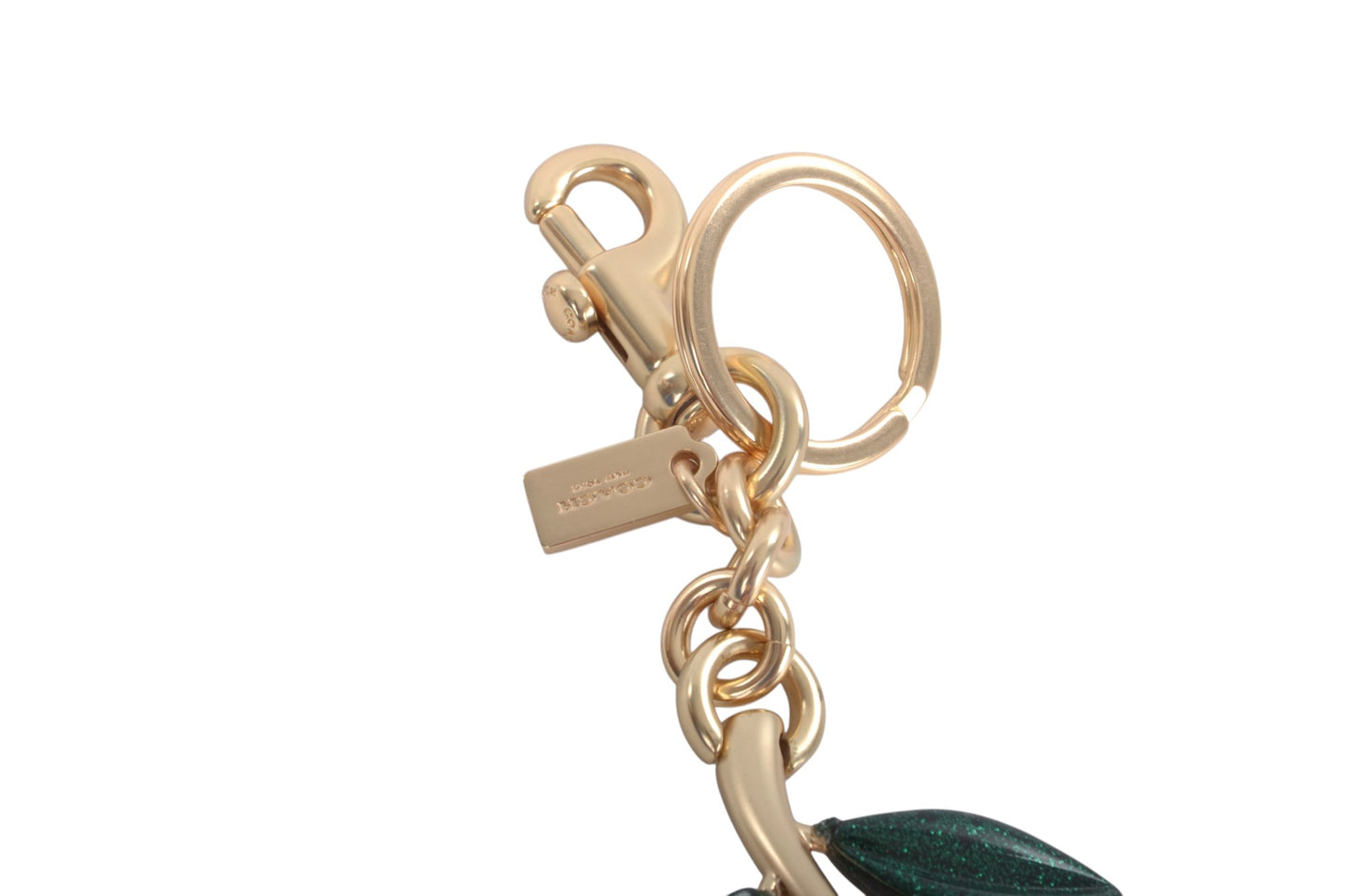 Coach Signature Cherry Bag Charm Key Chain Holder Keyring Accessory Designer Classic