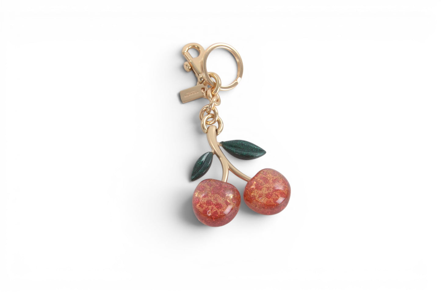 Coach Signature Cherry Bag Charm Key Chain Holder Keyring Accessory Designer Classic