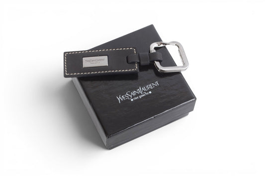 Yves Saint Laurent YSL Bag Charm Key Chain Holder Keyring Accessory Designer Classic