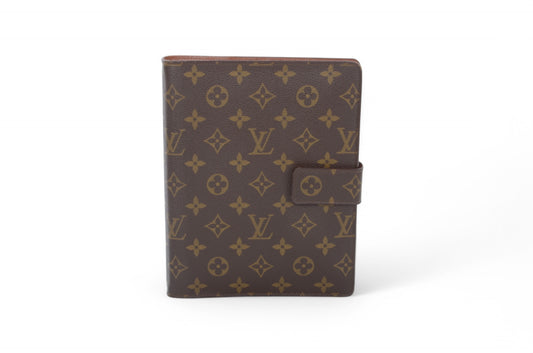 Louis Vuitton Monogram Agenda GM Day Planner Cover Case Calendar Vintage Book