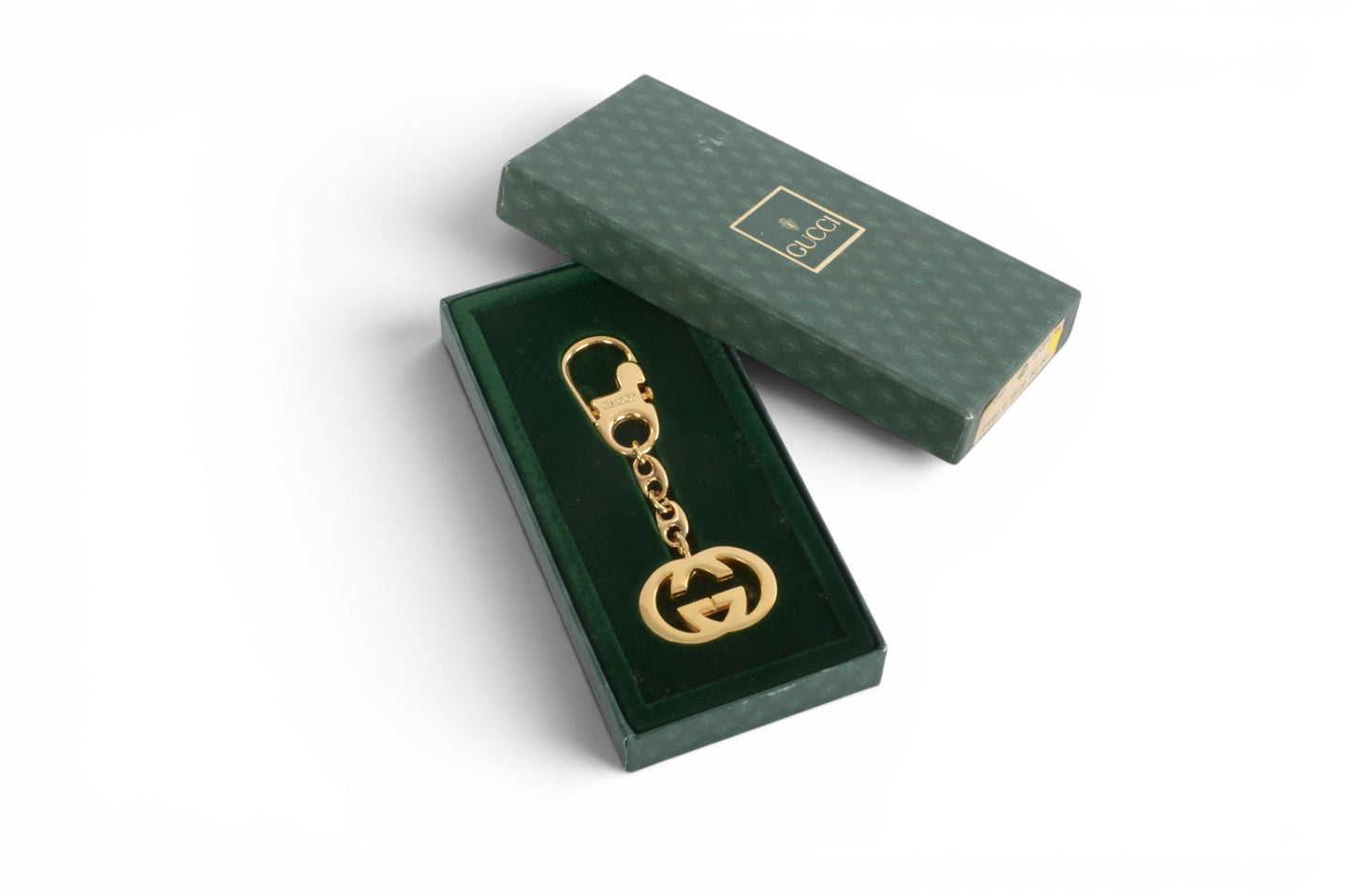 Gucci GG Interlocking Bag Charm Key Chain Holder Keyring Accessory Designer Classic