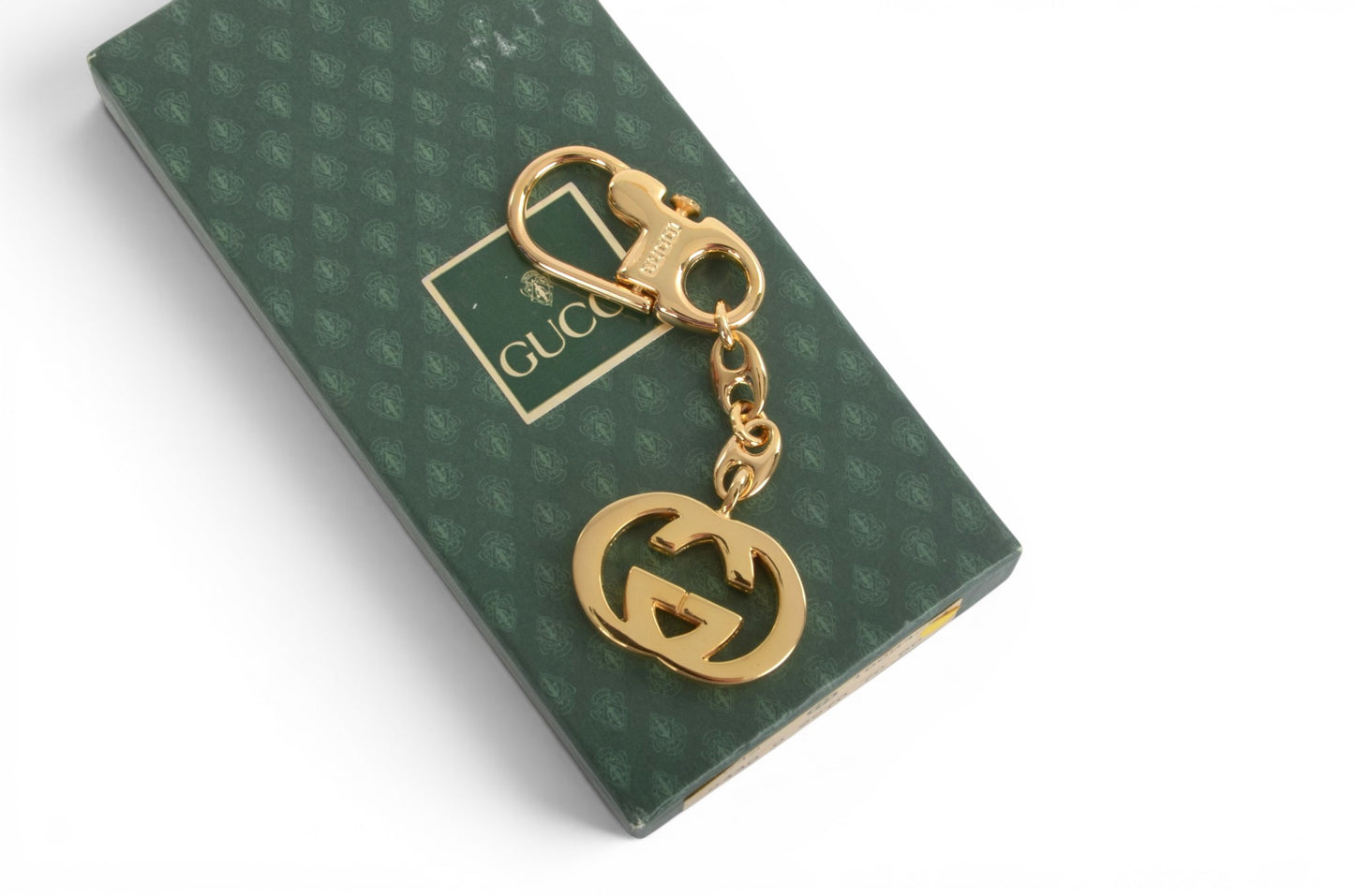Gucci GG Interlocking Bag Charm Key Chain Holder Keyring Accessory Designer Classic