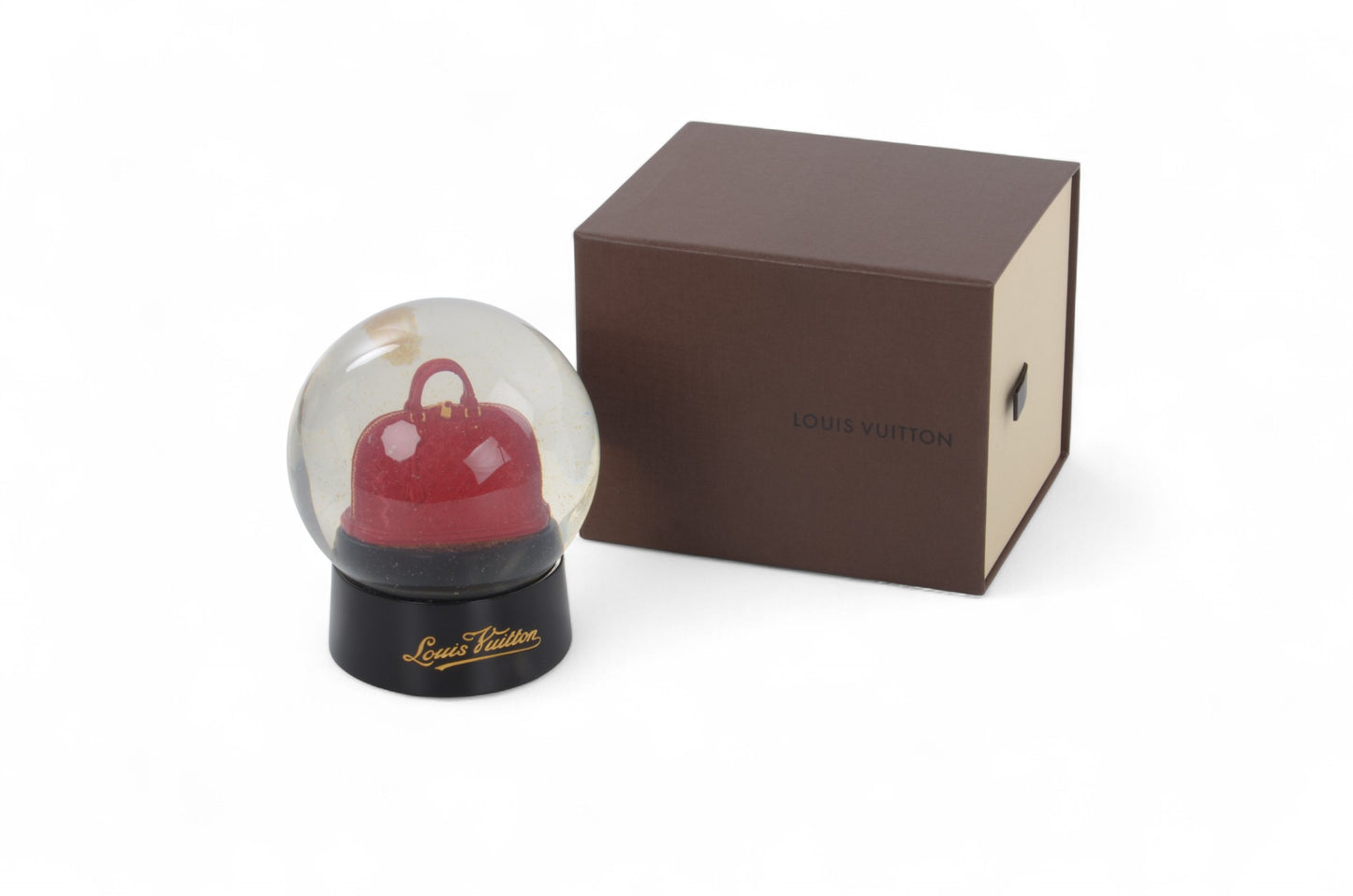 Louis Vuitton Rare Snow Globe Dome Novelty Object Figurine Interior Paper Weight Alma Bag Limited Edition Collectible Item
