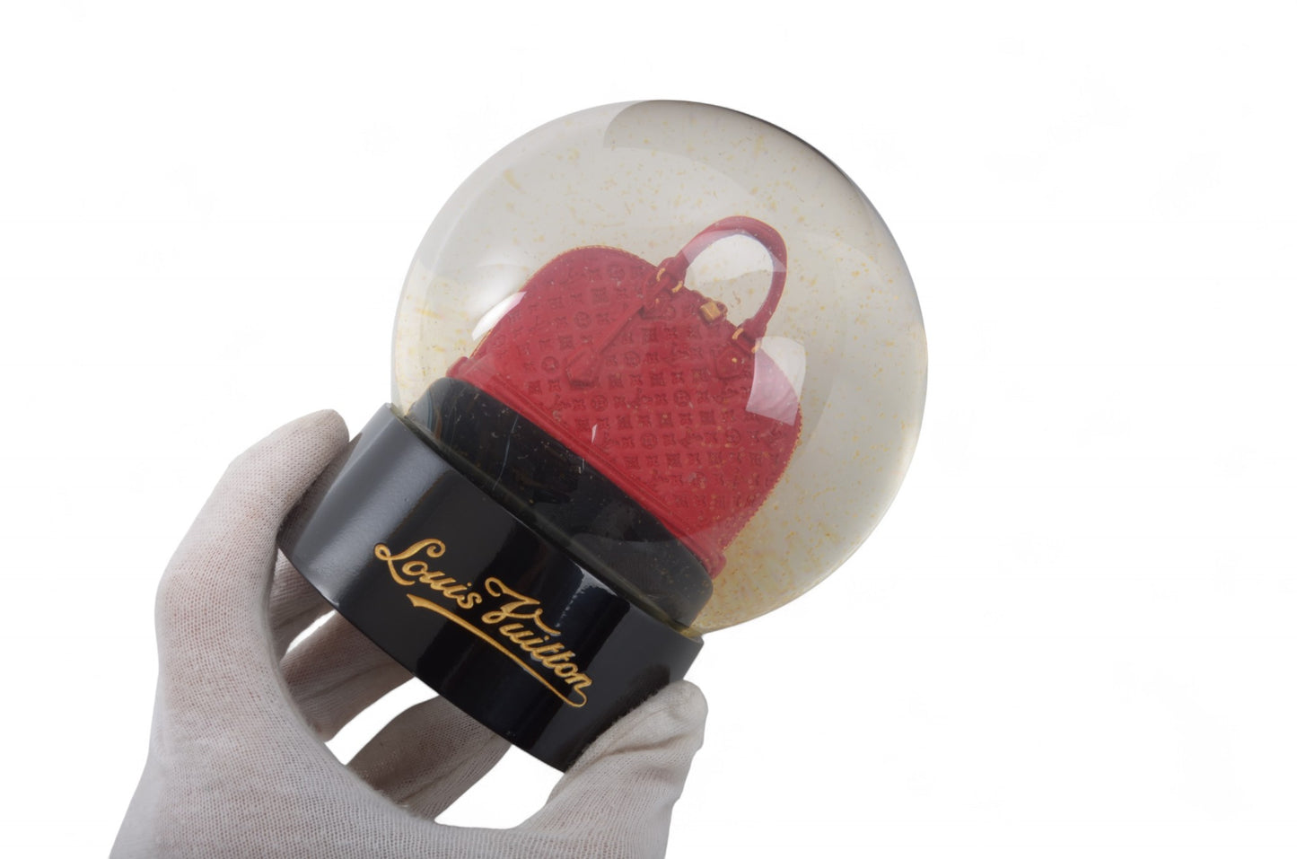 Louis Vuitton Rare Snow Globe Dome Novelty Object Figurine Interior Paper Weight Alma Bag Limited Edition Collectible Item