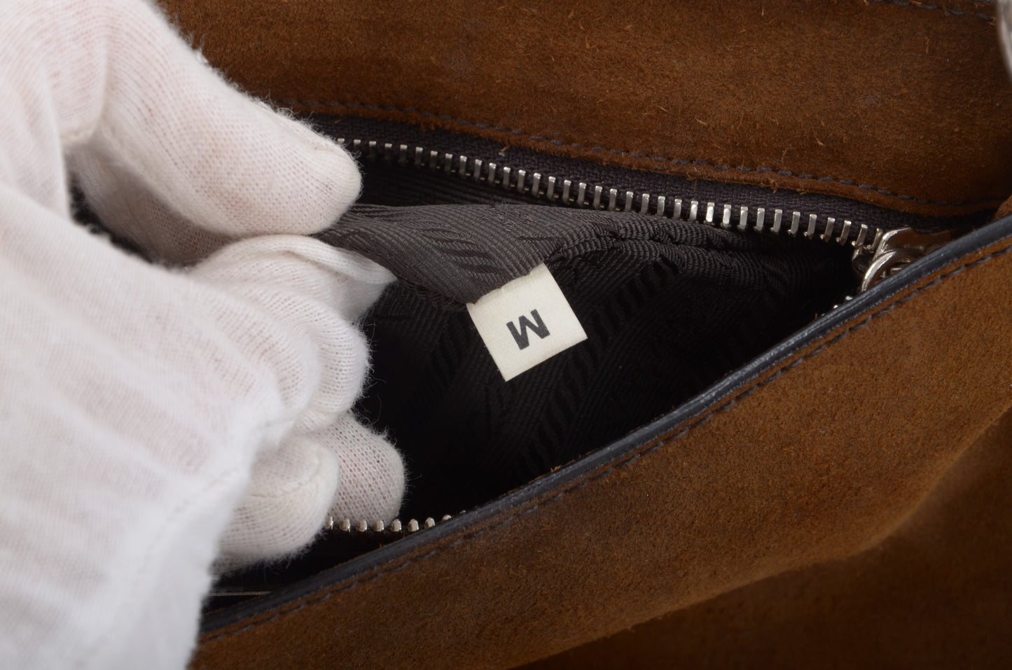 Prada Suede Shoulder Bag Handbag Vintage Leather Logo Brown Designer Classic