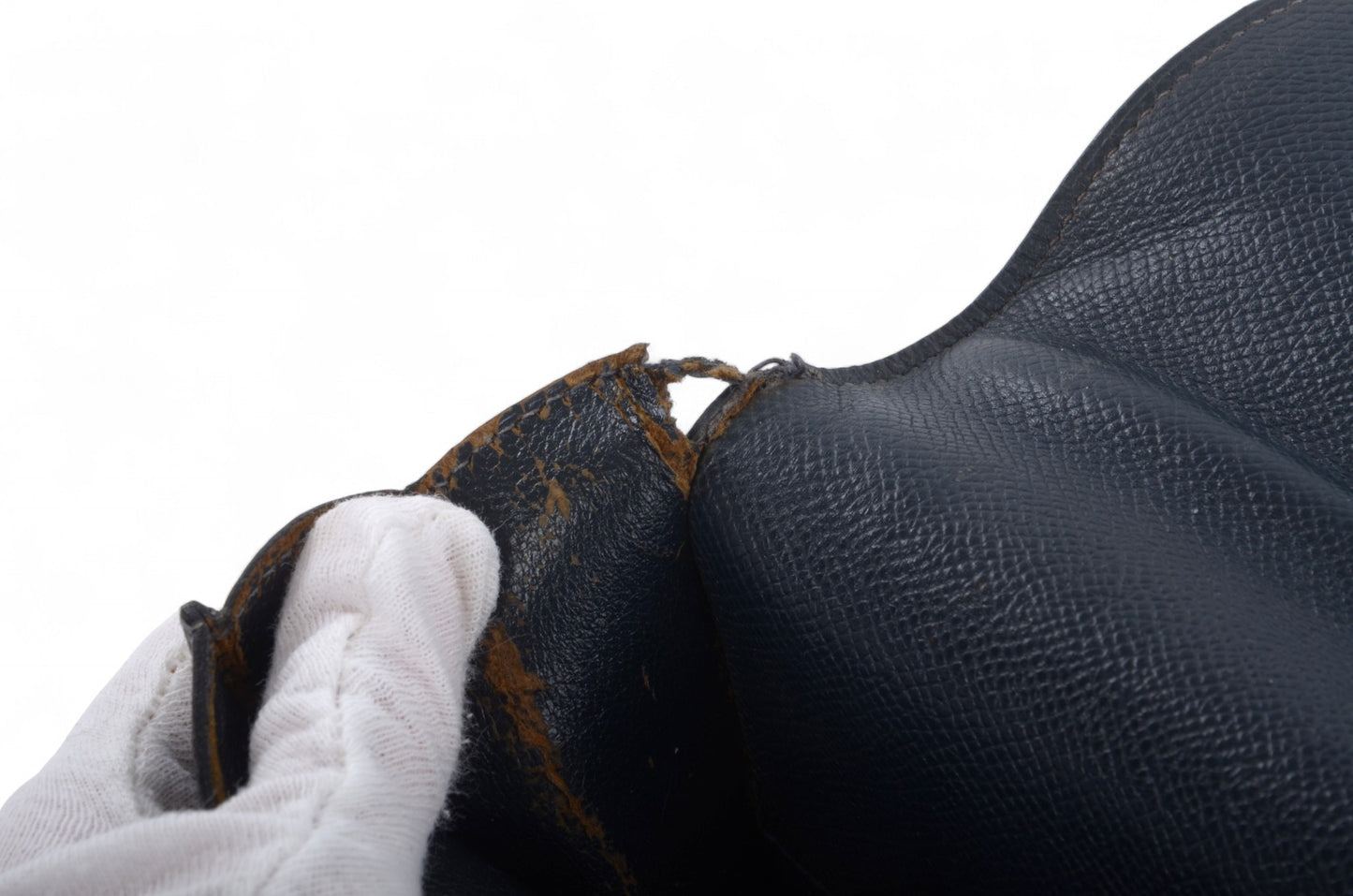 Hermès Kirius Business Document Bag Handbag Couchvel Leather Briefcase Navy Blue Gold Hardware